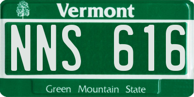VT license plate NNS616