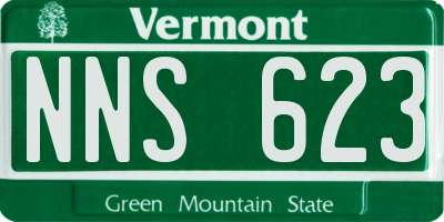 VT license plate NNS623