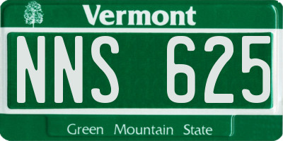 VT license plate NNS625