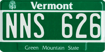 VT license plate NNS626