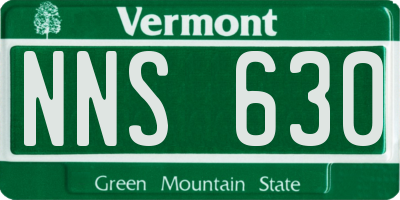 VT license plate NNS630