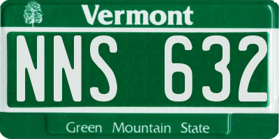 VT license plate NNS632