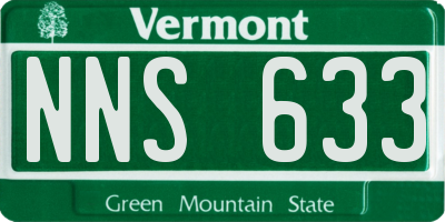 VT license plate NNS633