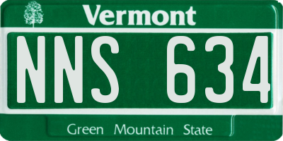 VT license plate NNS634
