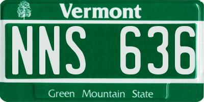 VT license plate NNS636