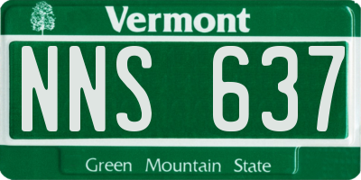 VT license plate NNS637