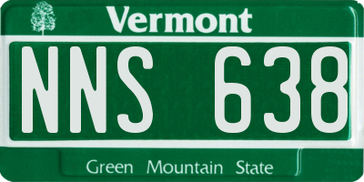 VT license plate NNS638