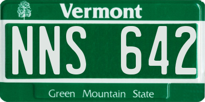 VT license plate NNS642