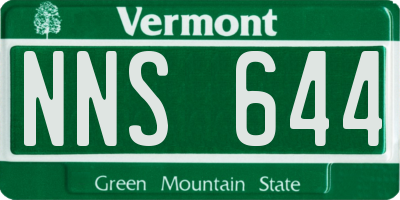 VT license plate NNS644
