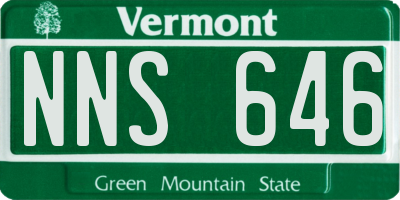 VT license plate NNS646