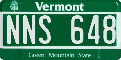 VT license plate NNS648
