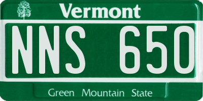 VT license plate NNS650