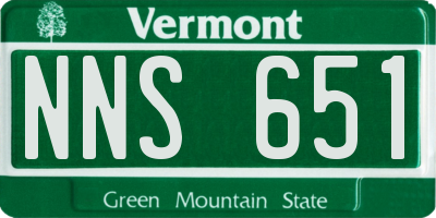 VT license plate NNS651