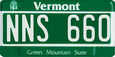 VT license plate NNS660