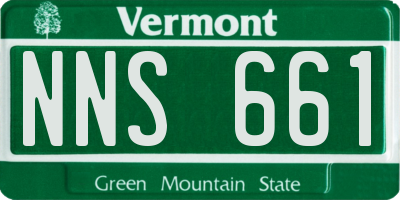 VT license plate NNS661
