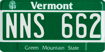 VT license plate NNS662