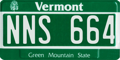 VT license plate NNS664