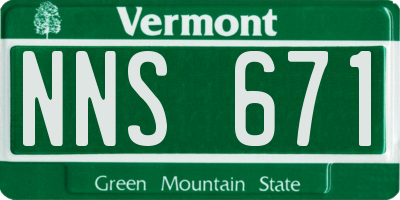VT license plate NNS671