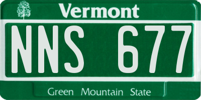 VT license plate NNS677