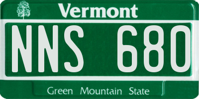 VT license plate NNS680