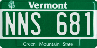 VT license plate NNS681