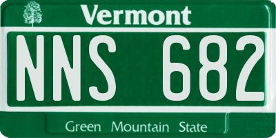VT license plate NNS682