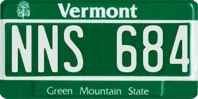 VT license plate NNS684