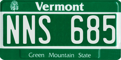VT license plate NNS685