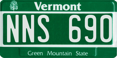 VT license plate NNS690