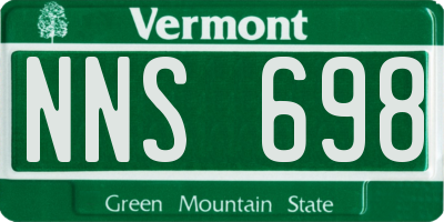 VT license plate NNS698