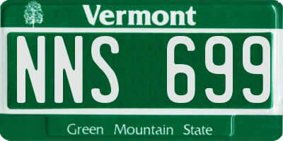 VT license plate NNS699