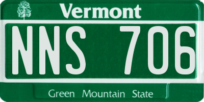 VT license plate NNS706