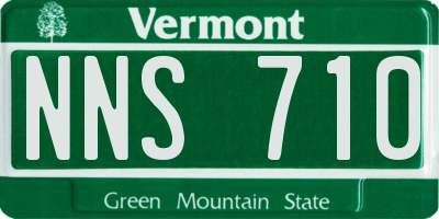 VT license plate NNS710