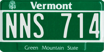 VT license plate NNS714