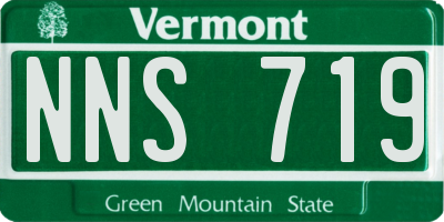 VT license plate NNS719