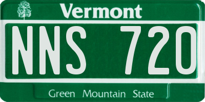 VT license plate NNS720