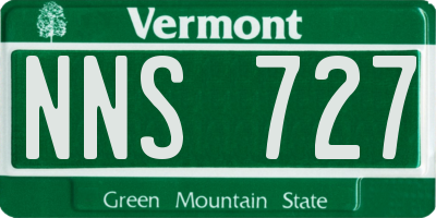 VT license plate NNS727