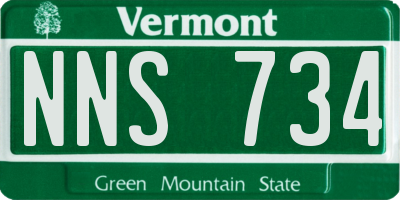 VT license plate NNS734