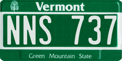 VT license plate NNS737