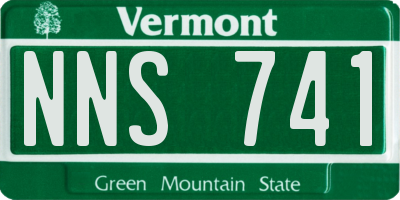 VT license plate NNS741