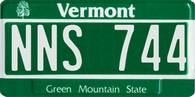 VT license plate NNS744