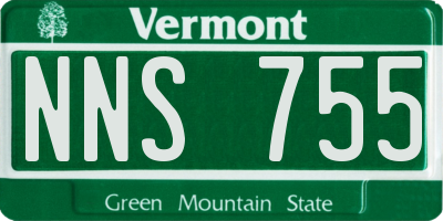 VT license plate NNS755