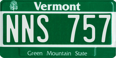 VT license plate NNS757
