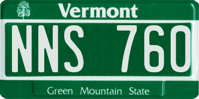 VT license plate NNS760