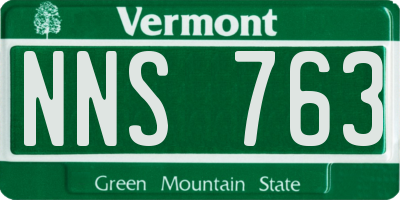 VT license plate NNS763