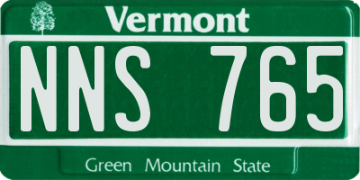 VT license plate NNS765