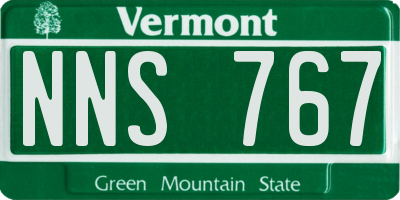 VT license plate NNS767