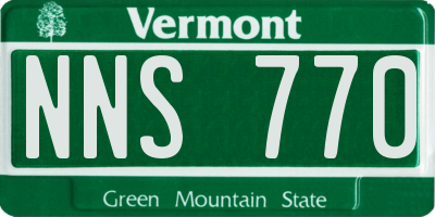 VT license plate NNS770