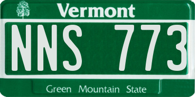 VT license plate NNS773