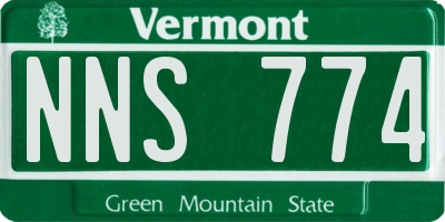 VT license plate NNS774